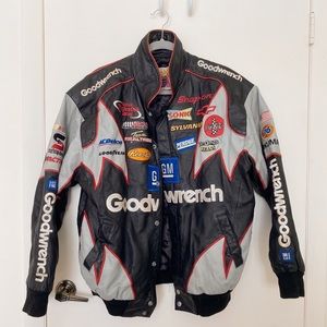 Vintage NASCAR leather racing jacket racecar